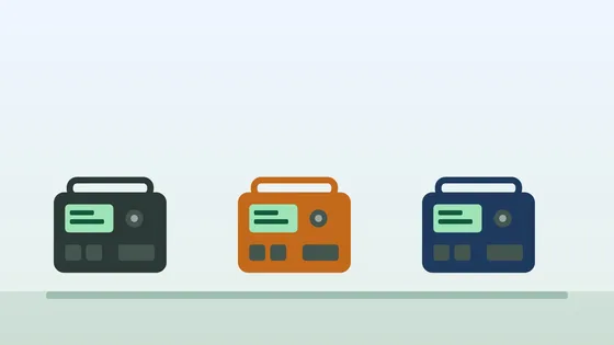 Illustration of three large portable power stations side by side